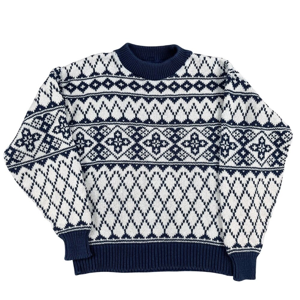 VTG Woolrich Sweater Womens Highland Blue Pullover Sz Large